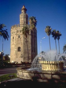 Fountain In Front Of Tower
